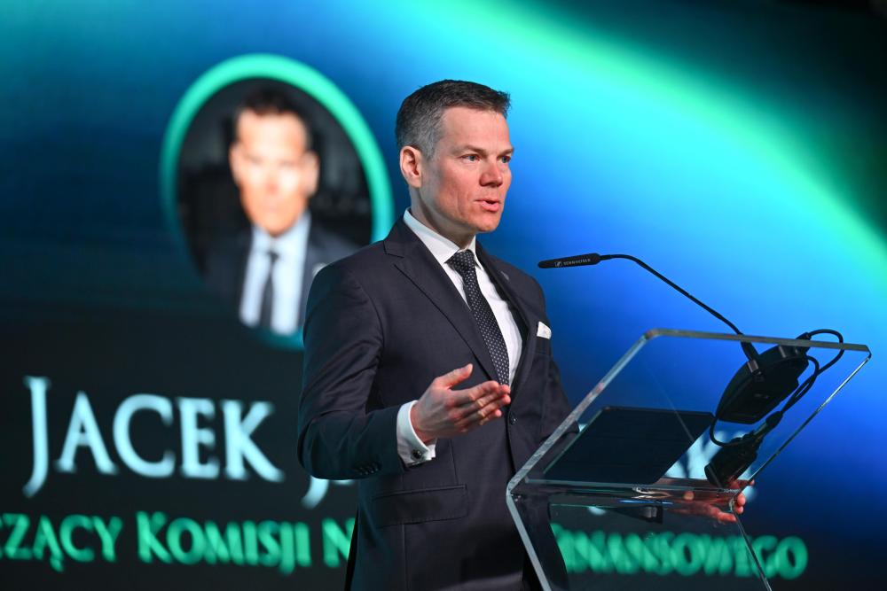 Jacek Jastrzębski during his speech