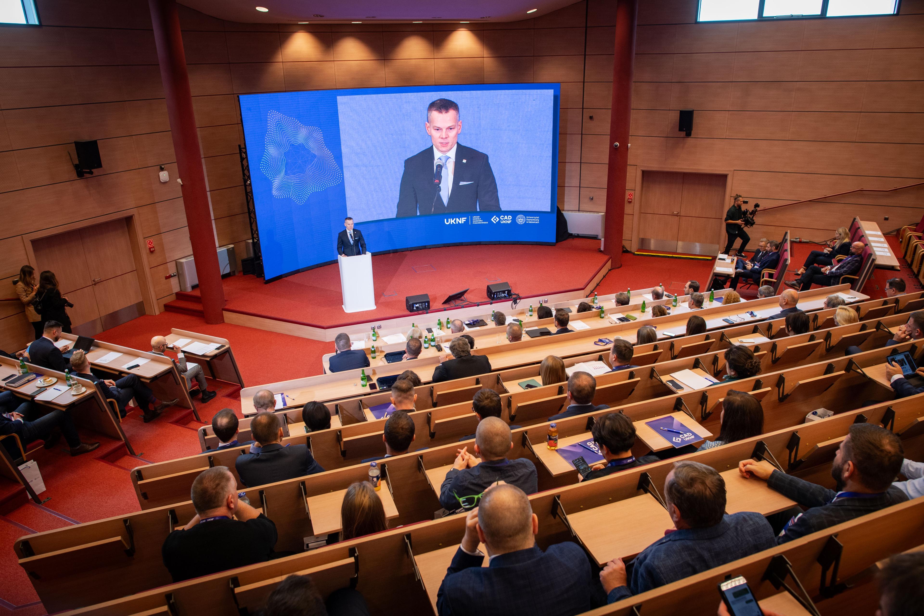 Jacek Jastrzębski on stage and audience