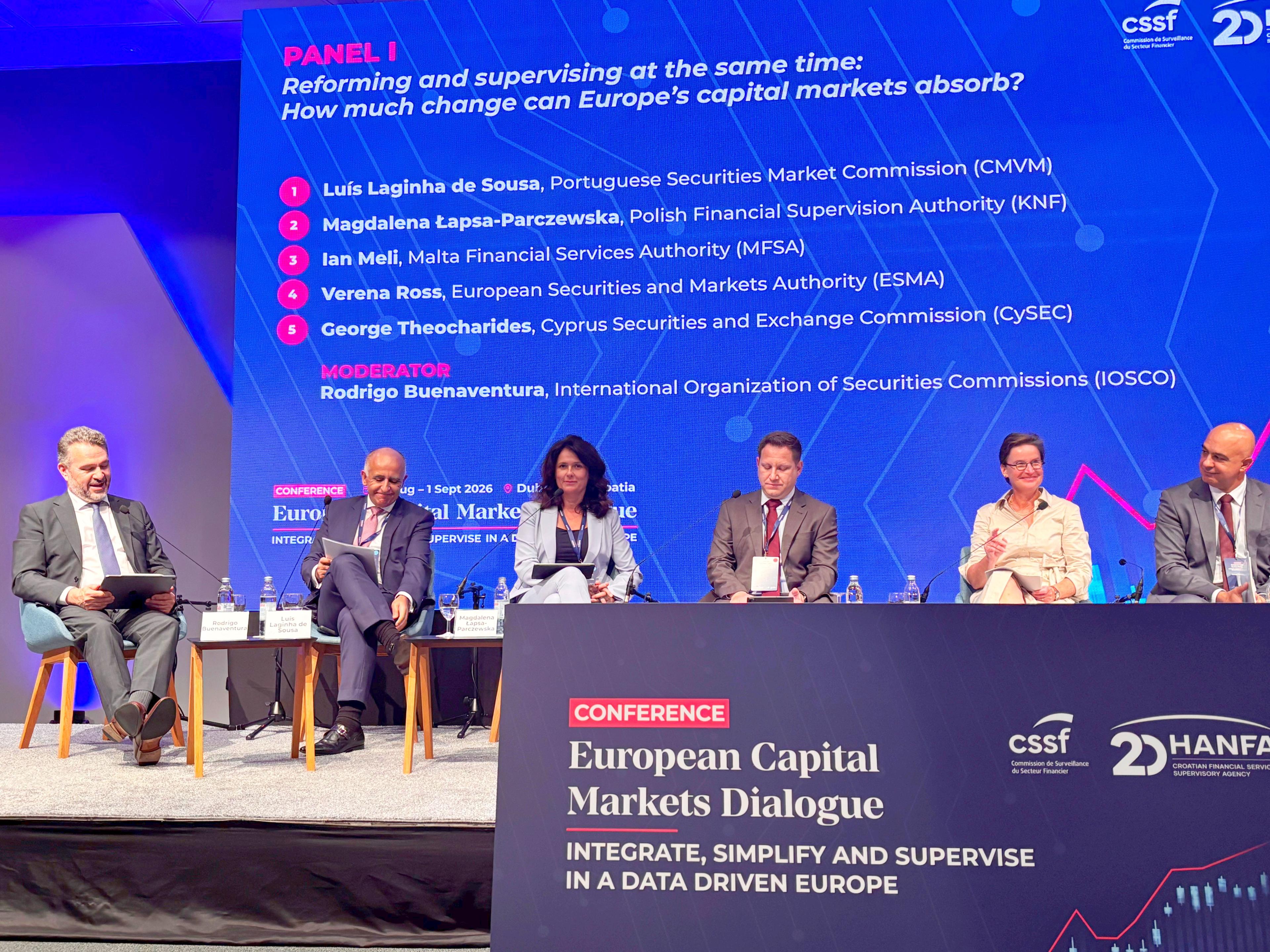 Magdalena Łapsa-Parczewska spoke at a panel during European Capital Markets Dialogue