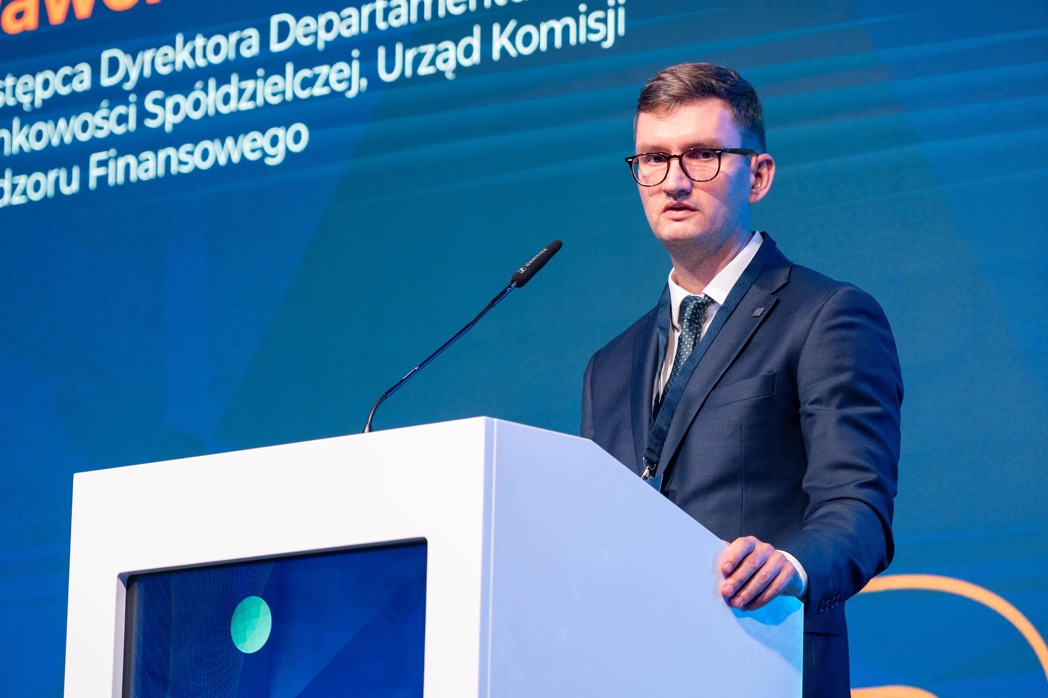 Paweł Hakiel, Zastępca Dyrektora Departamentu Bankowości Spółdzielczej w Urzędzie KNF, wystąpił podczas Forum Liderów Banków Spółdzielczych
