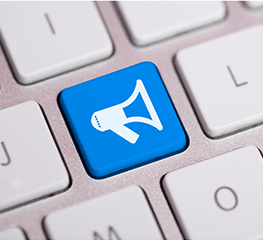 znak megafonu na klawiaturze