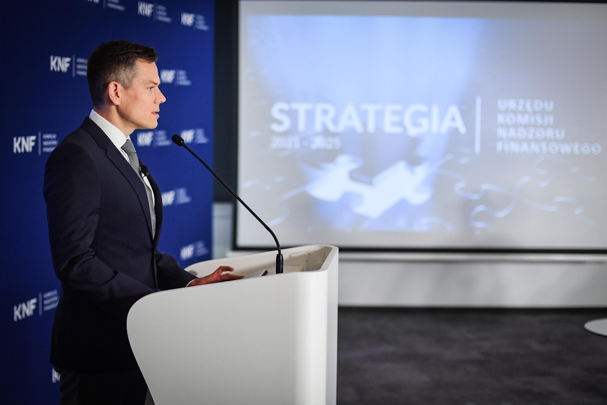 Jacek Jastrzębski – Przewodniczący Komisji Nadzoru Finansowego podczas prezentacji Strategii